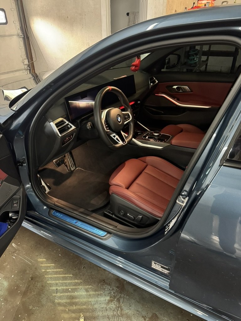 Detailed BMW M3 interior