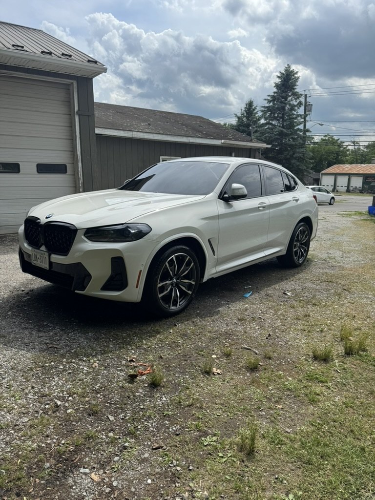 White BMW X4 after ceramic coating